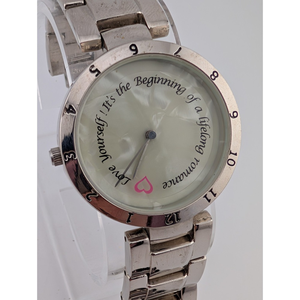 Avon Watch Forever Inspired by Paula Abdul "Love Yourself" 6.5" Band New Battery